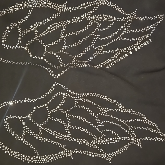 Victoria's Secret RARE Supermodel Essentials Black Zip Hoodie with Wing Detail - Picture 12 of 14